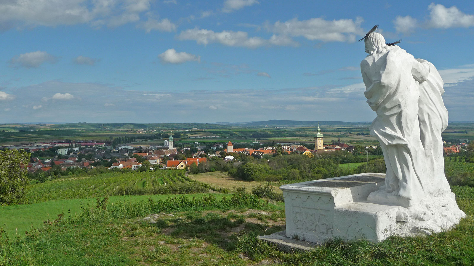 Weinviertel Retz Kreuzigungsgruppe Aussicht