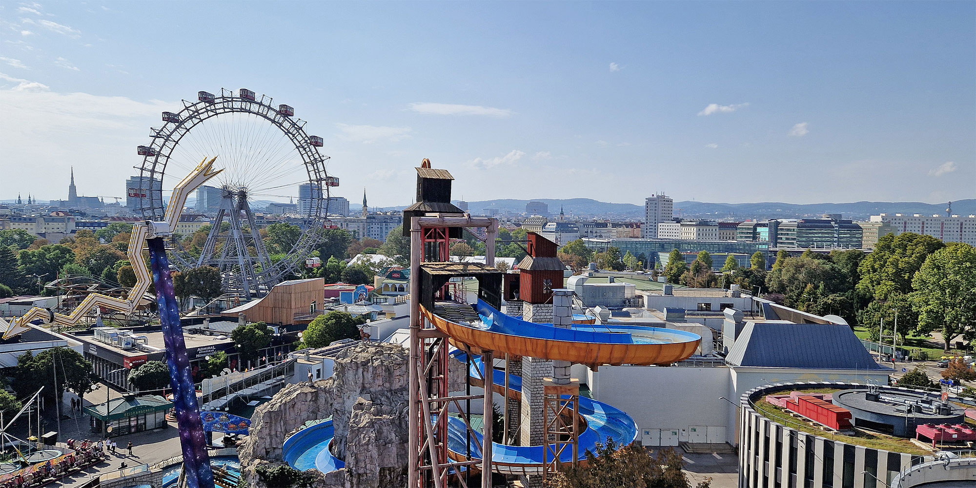 Wien Prater Blumenrad Panorama