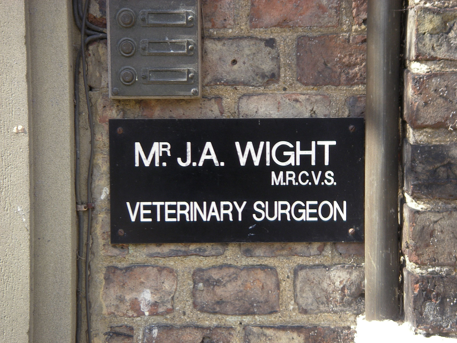 Yorkshire Thirsk Schild Alfred Wight Veterinary Surgeon