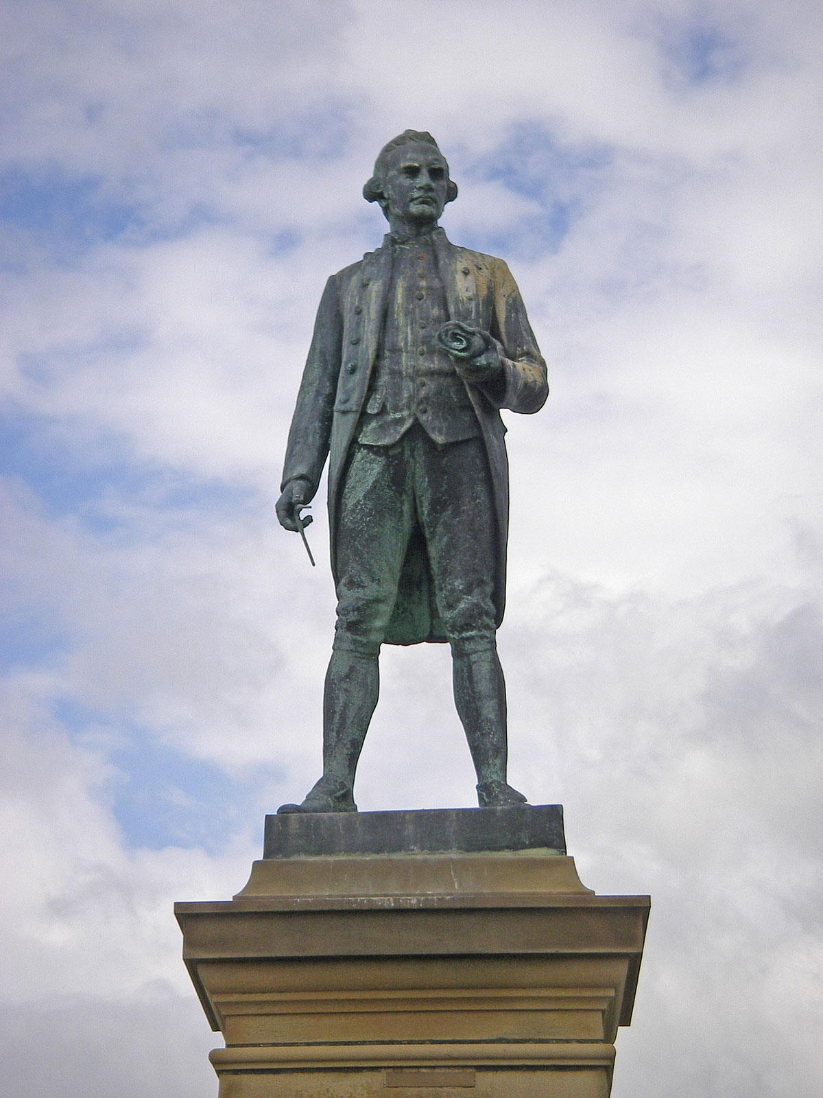 Yorkshire Whitby Cook Denkmal nah