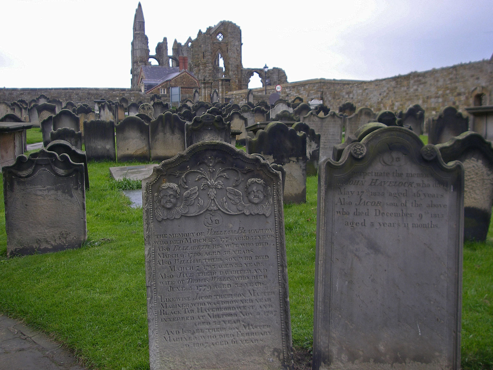 Yorkshire Whitby Abbey Friedhof