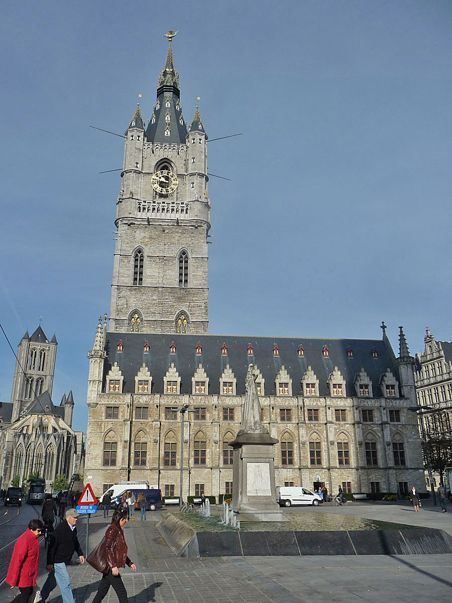 Rathaus und Belfried in Gent