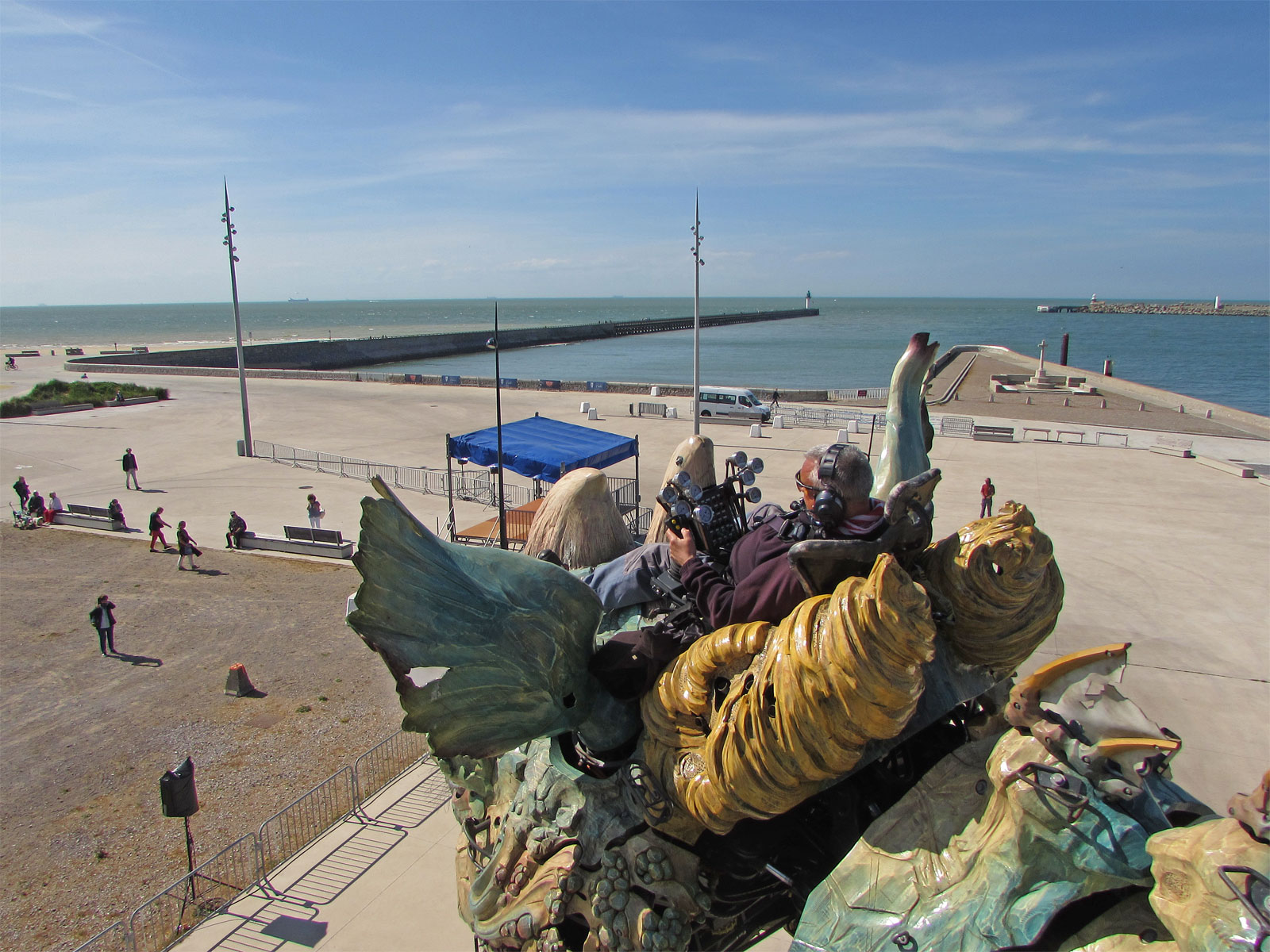 Calais Drache Ausblick auf Hafen
