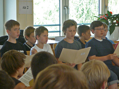 Regensburger Domspatzen Chorprobe nah