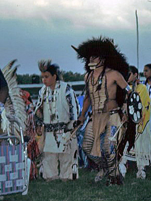 South Dakota Pine Ridge Reservation Krieger beim Powwow