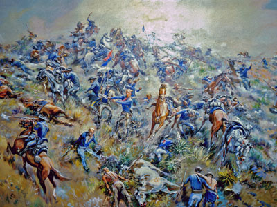 Little Bighorn Montana Custer's Last Stand Gemälde